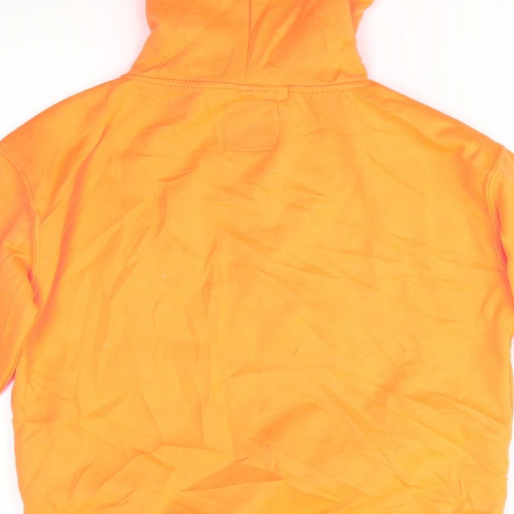Malaika Girls Orange  Cotton Full Zip Hoodie Size 13 Years   - Florescent Orange