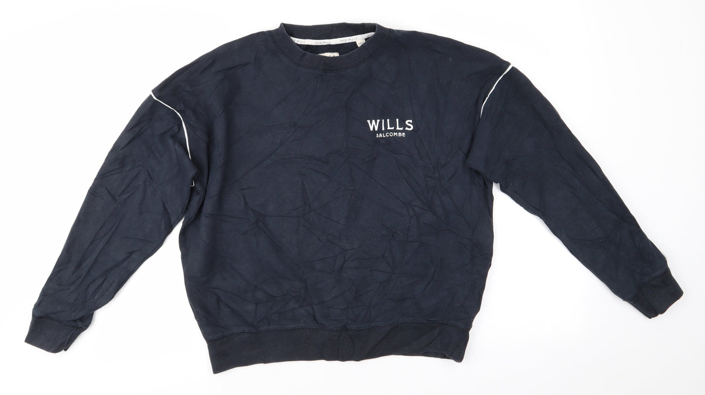 Womens UK Size 8 Jack Wills Blue Pullover Sweatshirt