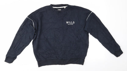 Womens UK Size 8 Jack Wills Blue Pullover Sweatshirt