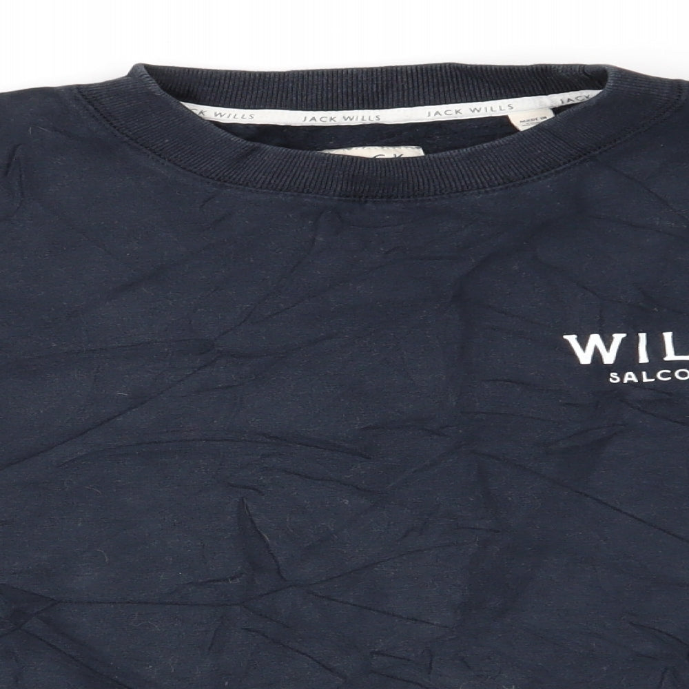 Womens UK Size 8 Jack Wills Blue Pullover Sweatshirt