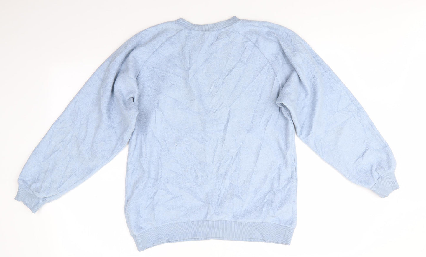 Topshop Womens Blue  Polyester Pullover Sweatshirt Size 6   - Love Pale Blue