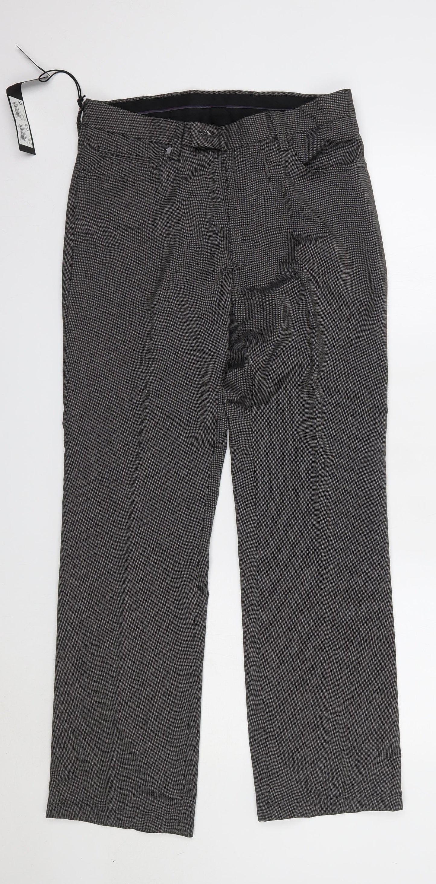 Womens UK Size 30 NEXT Regular Fit Dress Pants Grey Trousers