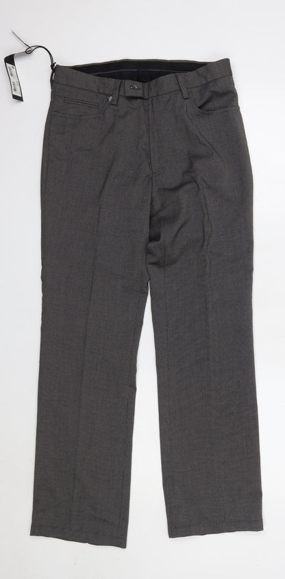 Womens UK Size 30 NEXT Regular Fit Dress Pants Grey Trousers