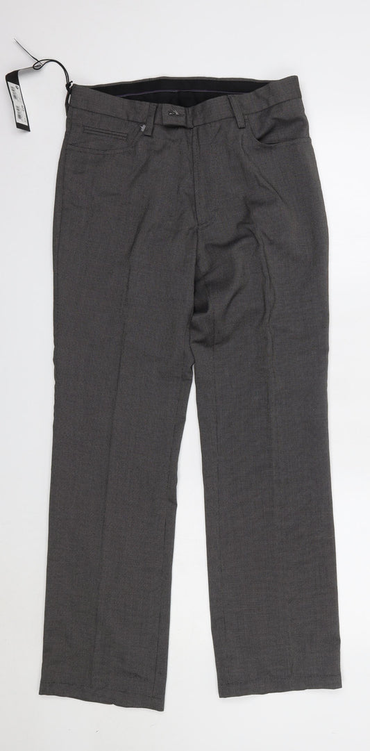 Womens UK Size 30 NEXT Regular Fit Dress Pants Grey Trousers