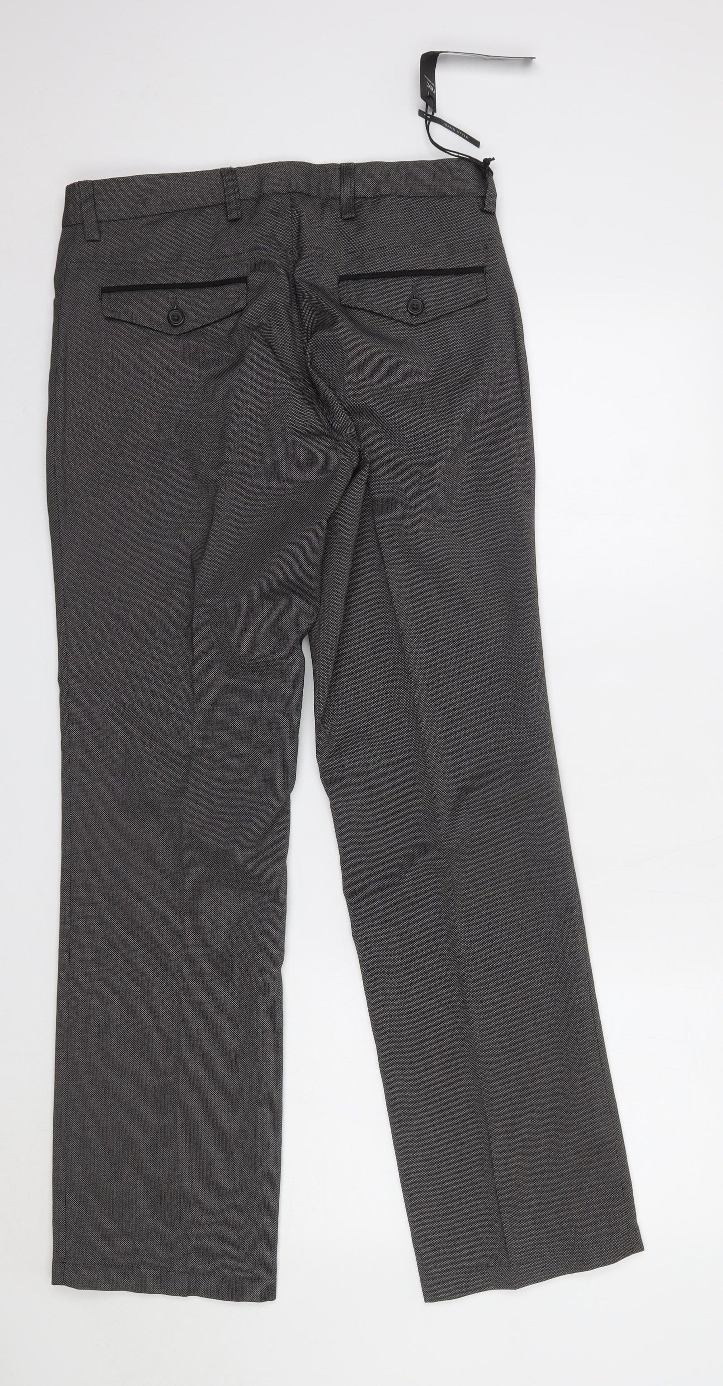 Womens UK Size 30 NEXT Regular Fit Dress Pants Grey Trousers