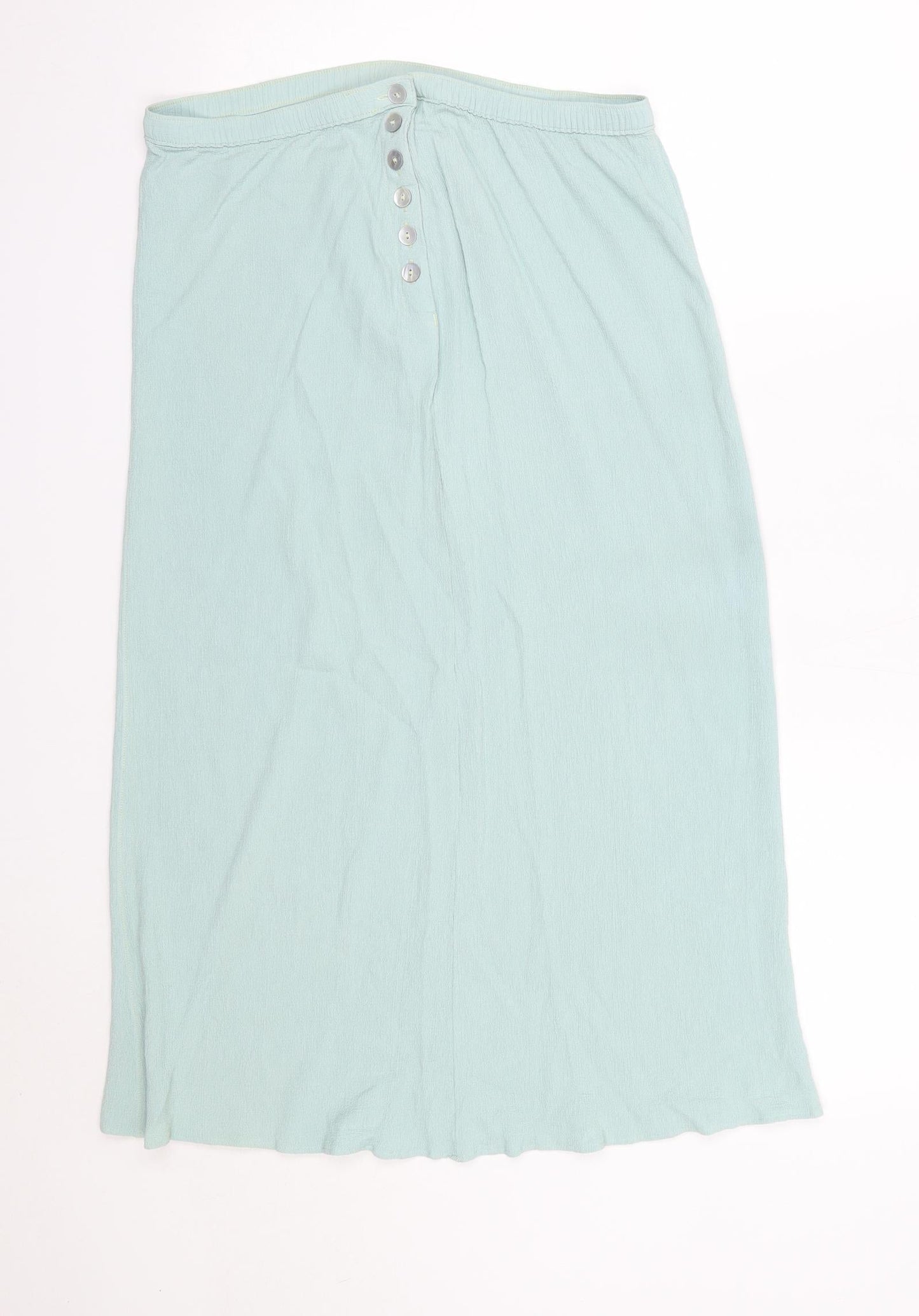 Preworn Womens Blue  Viscose A-Line Skirt Size 30 in