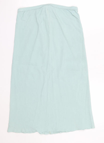 Preworn Womens Blue  Viscose A-Line Skirt Size 30 in