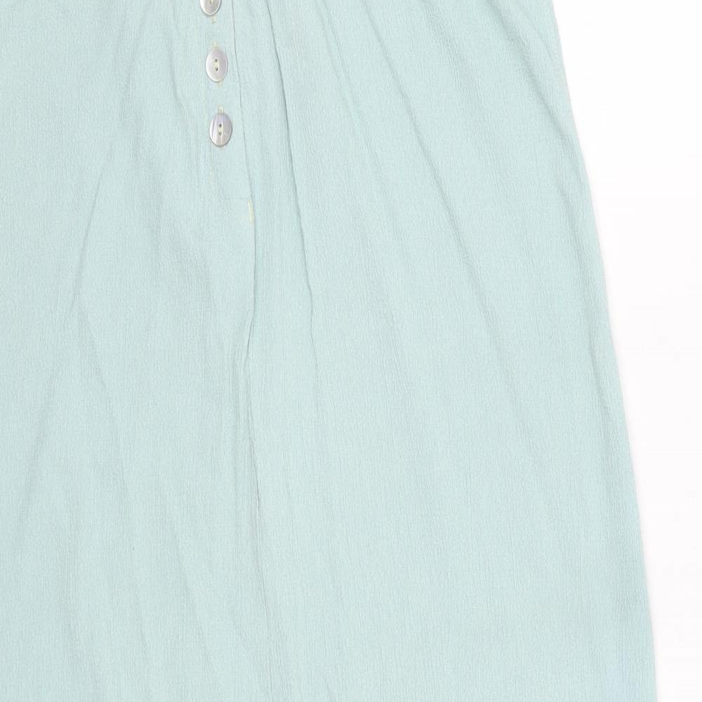 Preworn Womens Blue  Viscose A-Line Skirt Size 30 in