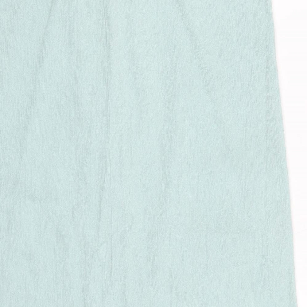 Preworn Womens Blue  Viscose A-Line Skirt Size 30 in