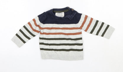 Fred & Flo Baby Multicoloured  100% Cotton Pullover Jumper Size 3-6 Months