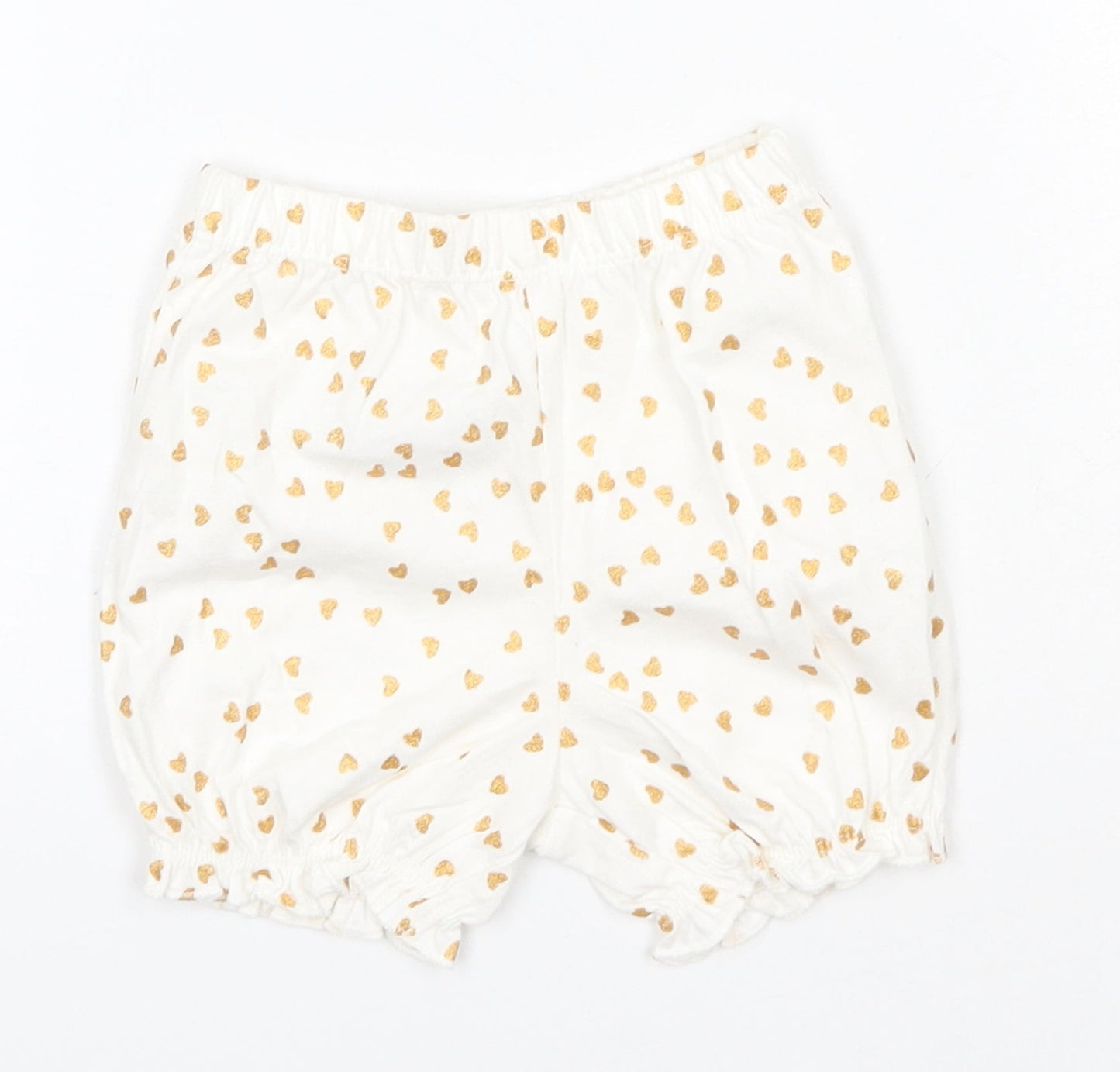 George Baby White  100% Cotton Cropped Trousers Size 3-6 Months