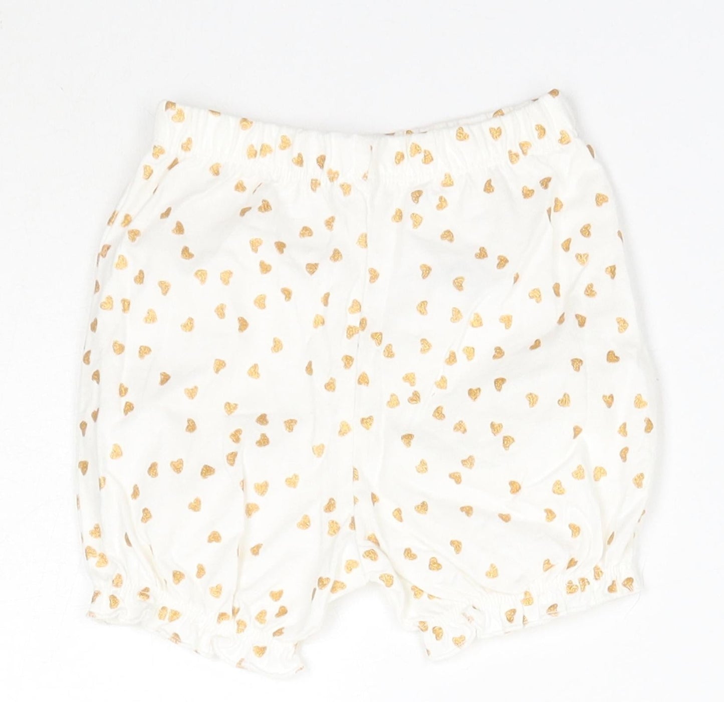 George Baby White  100% Cotton Cropped Trousers Size 3-6 Months