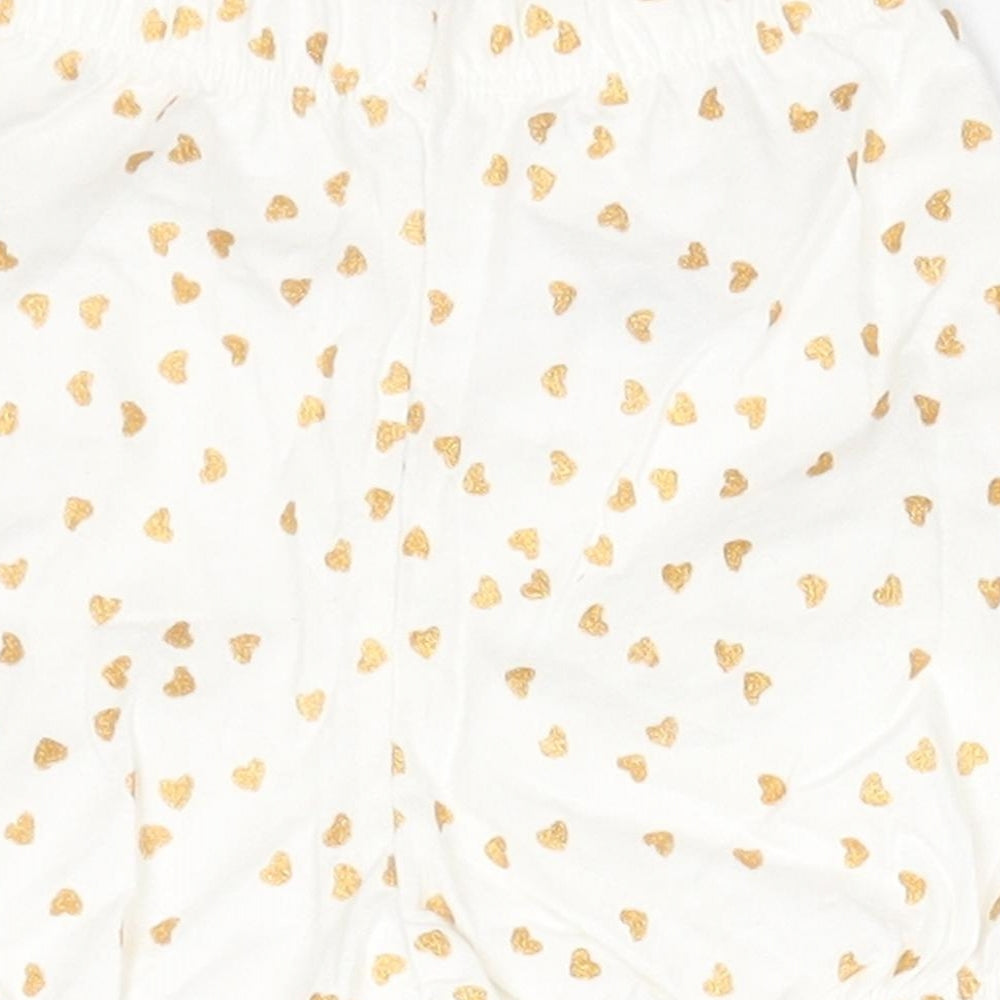 George Baby White  100% Cotton Cropped Trousers Size 3-6 Months