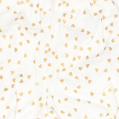 George Baby White  100% Cotton Cropped Trousers Size 3-6 Months