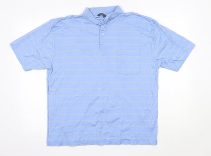 Wolsey Mens Blue  100% Cotton  Polo Size L Collared