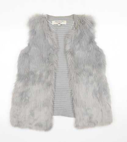 Harvey & Jones Womens Grey V-Neck  Acrylic Cardigan Jumper Size 12