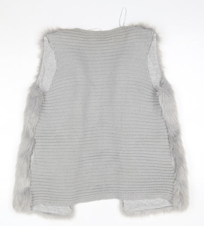 Harvey & Jones Womens Grey V-Neck  Acrylic Cardigan Jumper Size 12