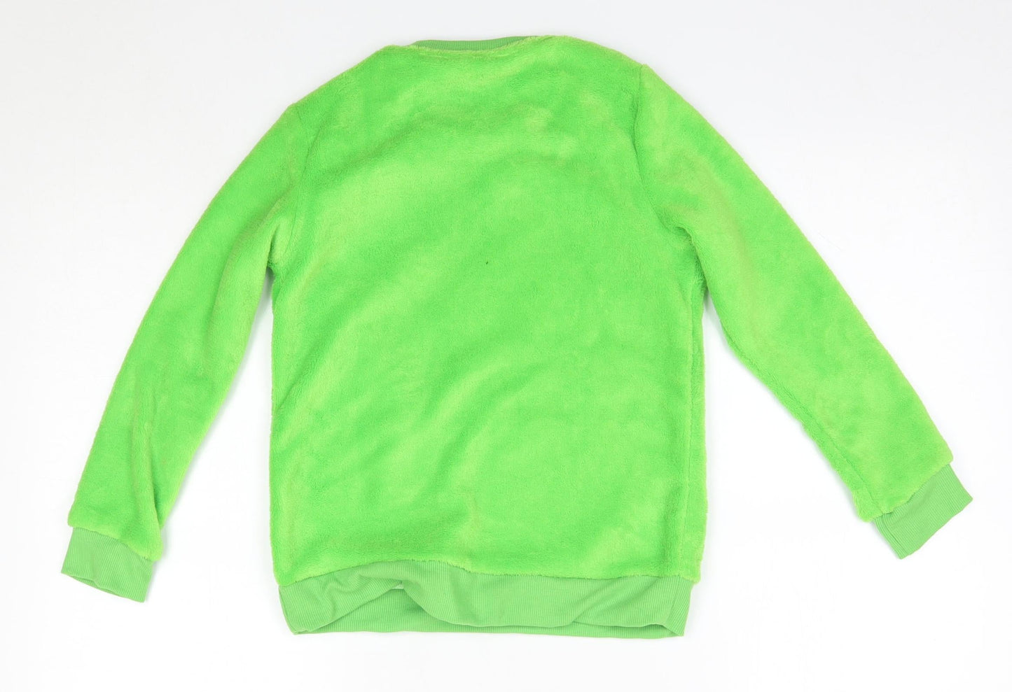 F&F Boys Green Round Neck  Polyester Pullover Jumper Size 8-9 Years   - Minecraft