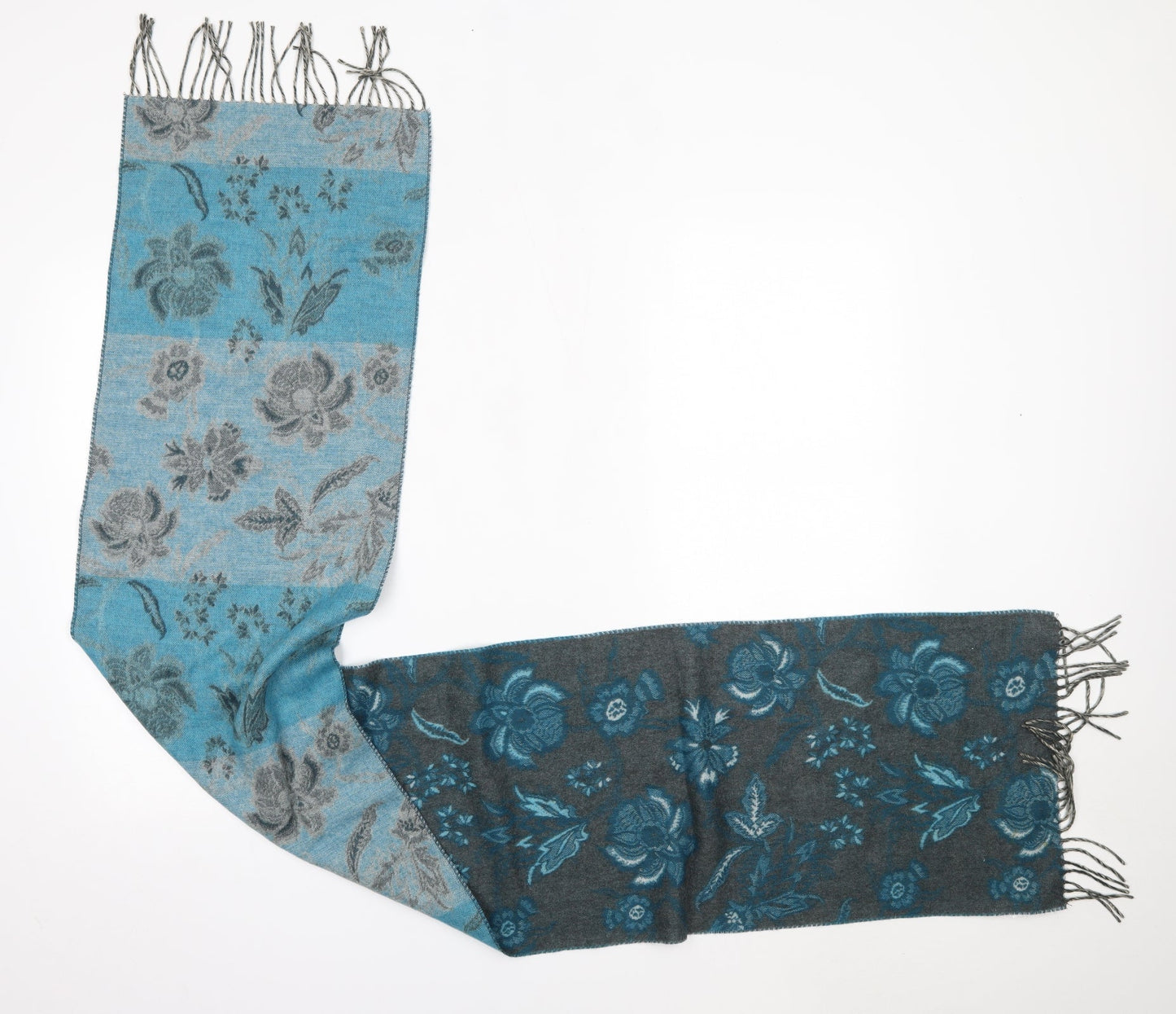 Merona Womens Blue Floral Acrylic  Scarf