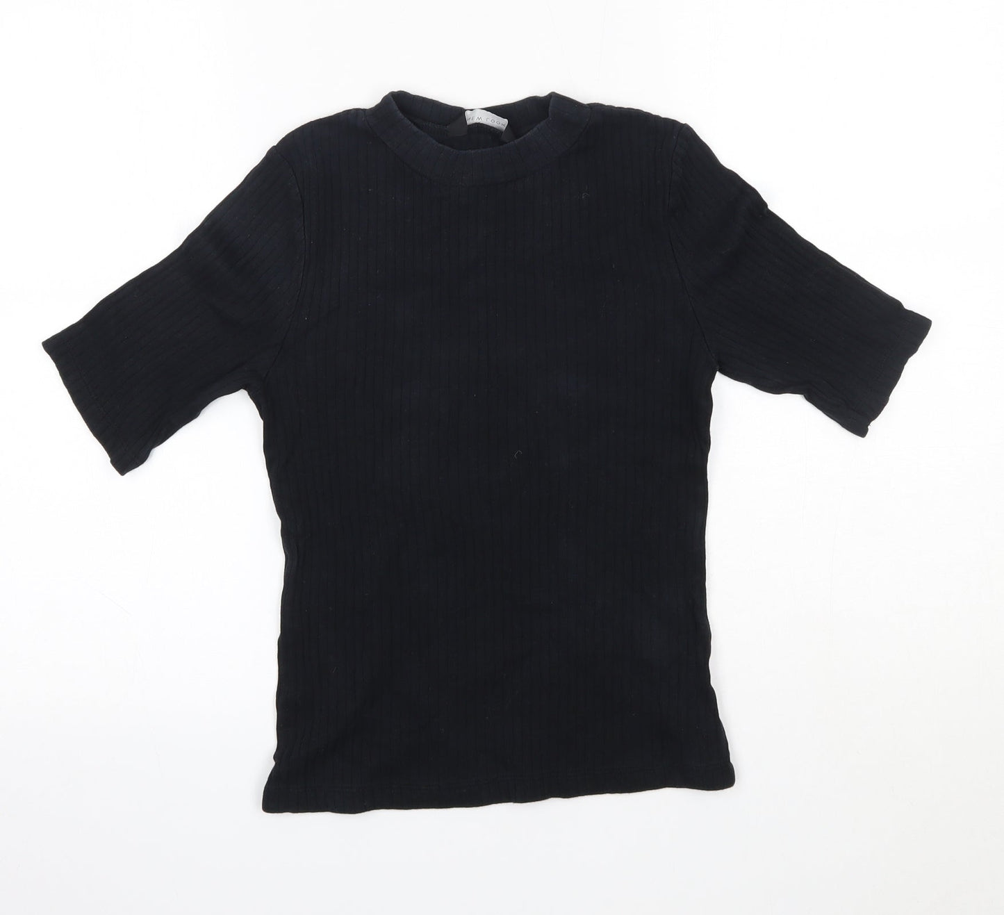 Womens UK Size 10 New Look Black Basic Blouse