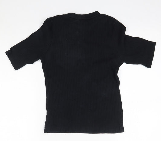 Womens UK Size 10 New Look Black Basic Blouse