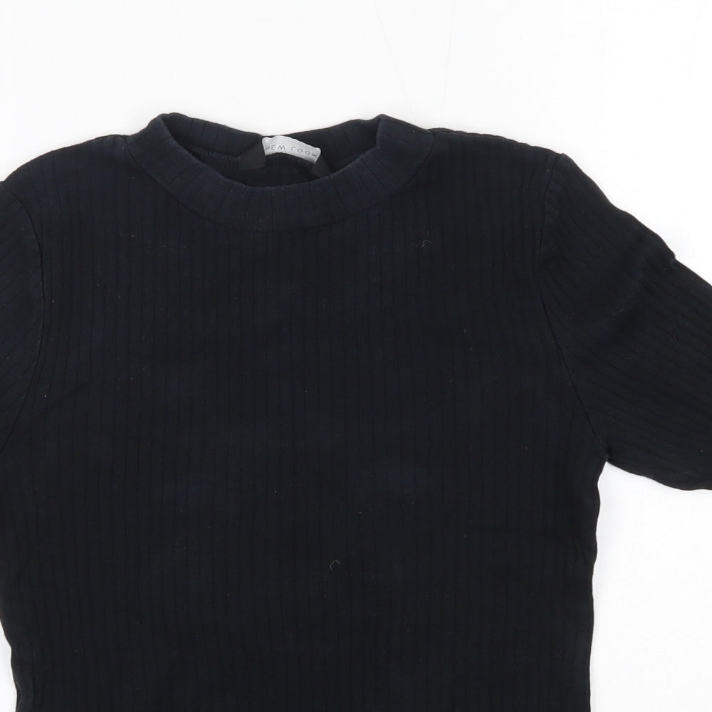 Womens UK Size 10 New Look Black Basic Blouse