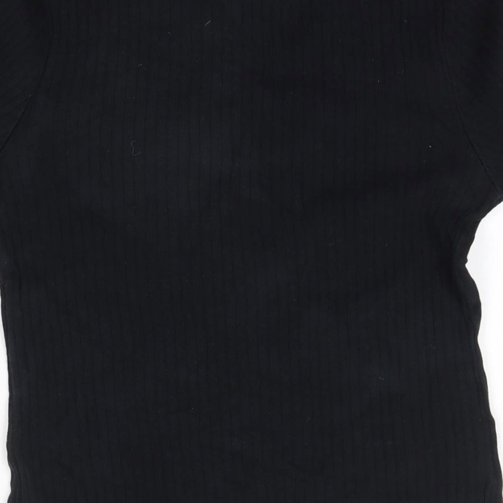 Womens UK Size 10 New Look Black Basic Blouse