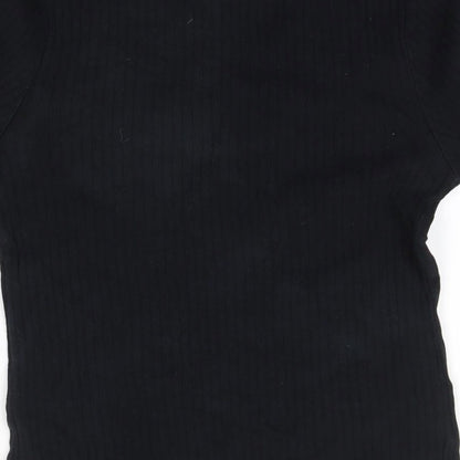 Womens UK Size 10 New Look Black Basic Blouse