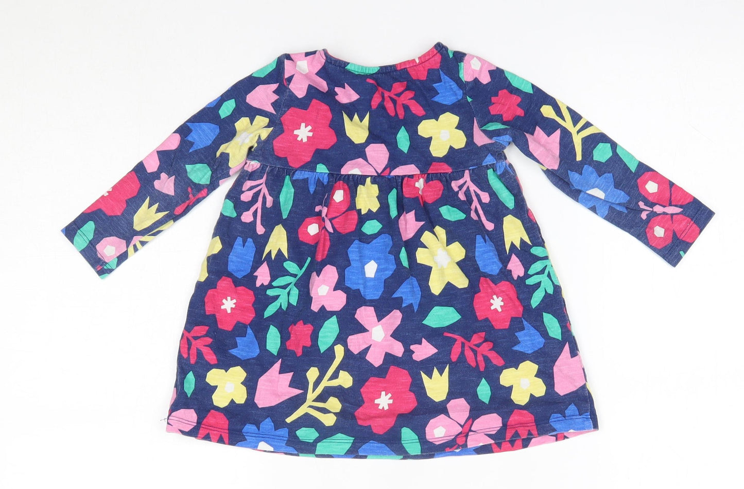 F&F Baby Multicoloured Floral 100% Cotton Basic Blouse Size 9-12 Months Round Neck