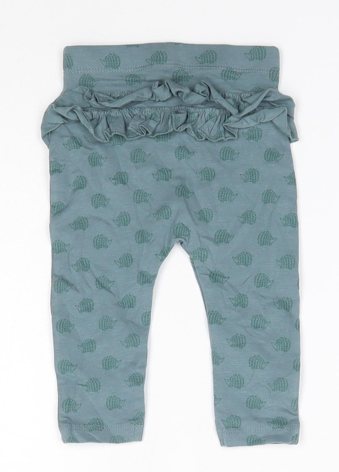 George Baby Green  Cotton Jogger Leggings Size 3-6 Months
