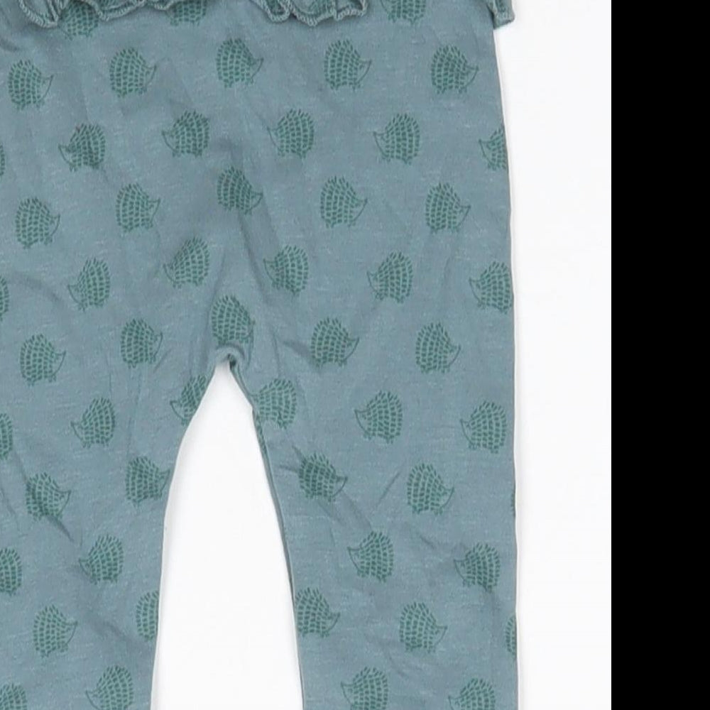 George Baby Green  Cotton Jogger Leggings Size 3-6 Months