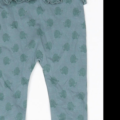 George Baby Green  Cotton Jogger Leggings Size 3-6 Months