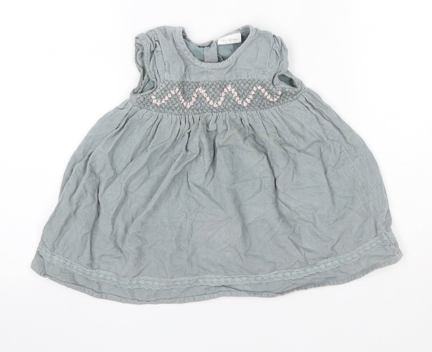 NEXT Baby Grey  100% Cotton A-Line  Size 6-9 Months  Round Neck