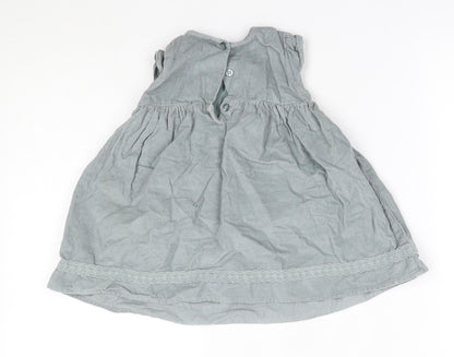 NEXT Baby Grey  100% Cotton A-Line  Size 6-9 Months  Round Neck