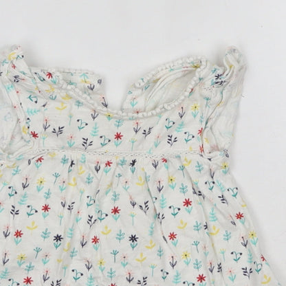 Mini Club Baby Multicoloured Floral 100% Cotton Basic Blouse Size 3-6 Months Round Neck