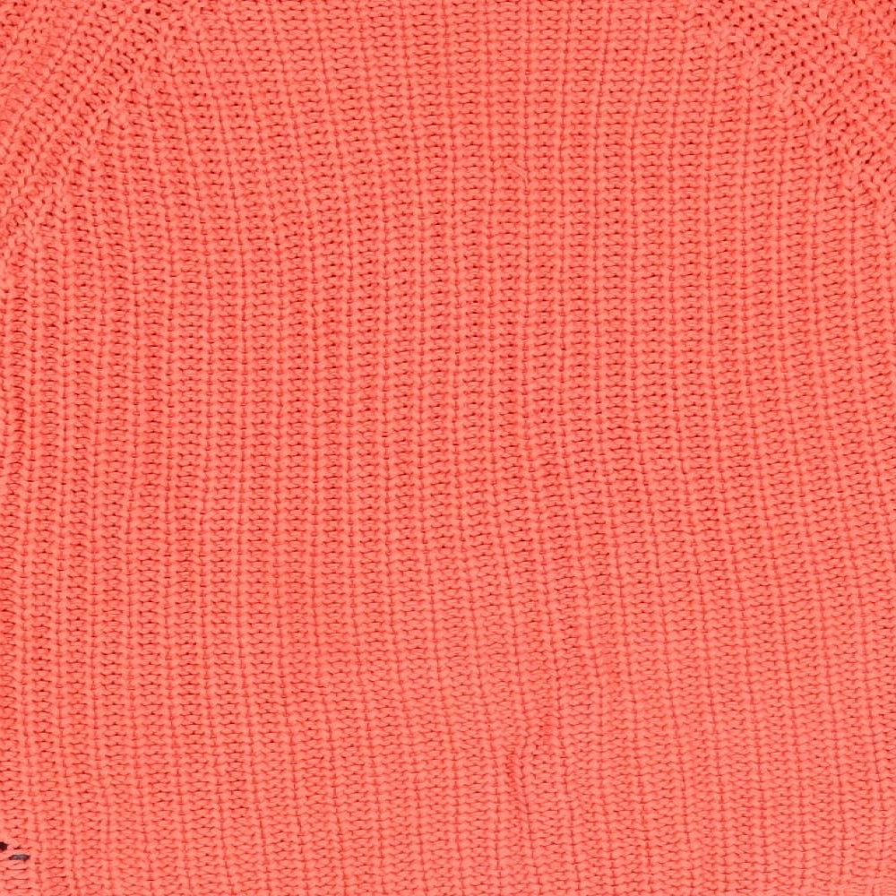 George Womens Orange Round Neck  Cotton Pullover Jumper Size 8