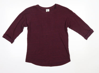 Womens UK Size XS H&M Purple Basic Blouse