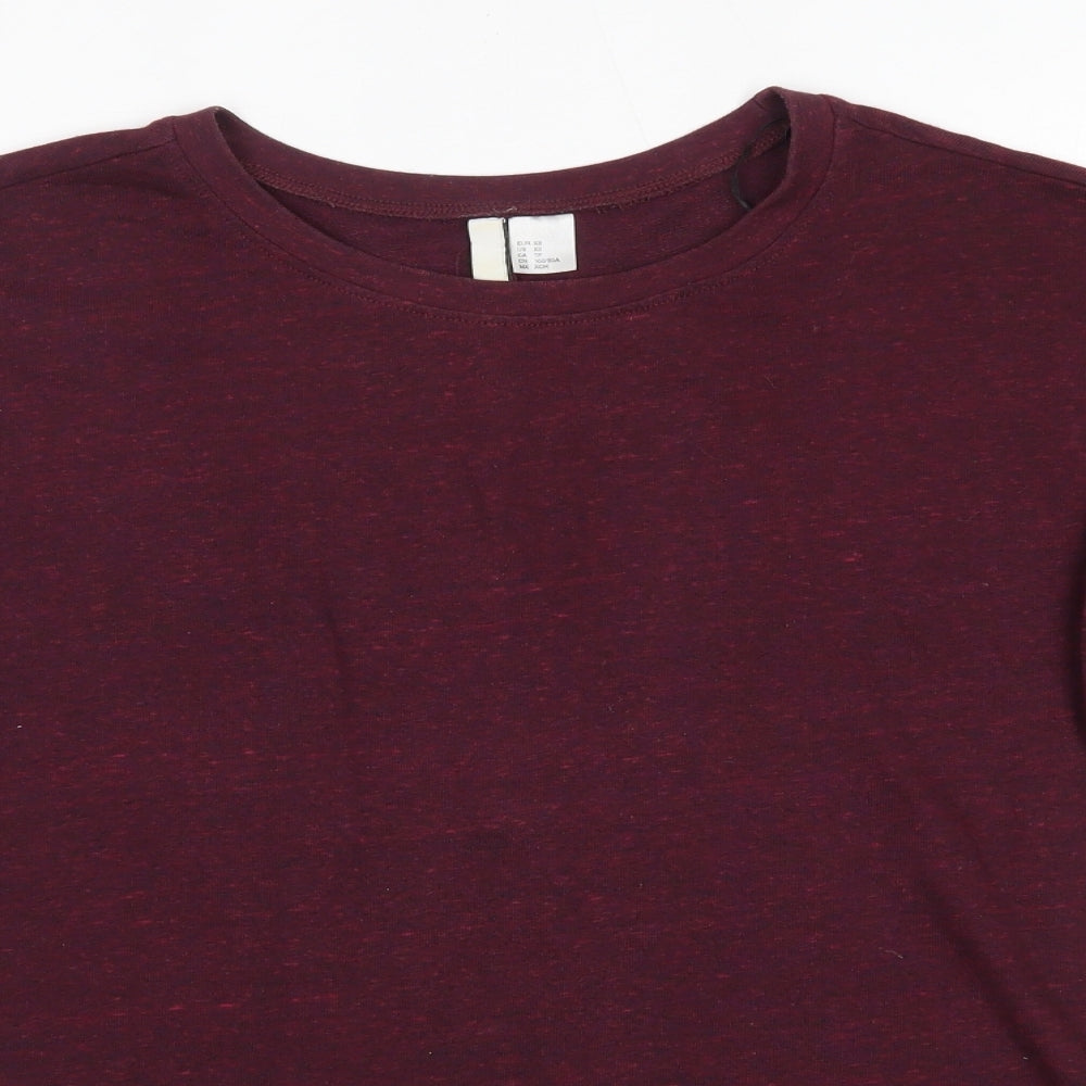 Womens UK Size XS H&M Purple Basic Blouse