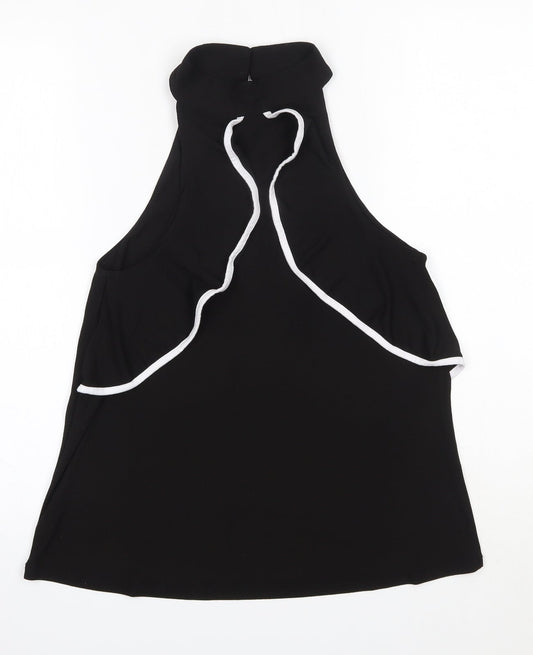 Womens UK Size 8 New Look Black Basic Blouse