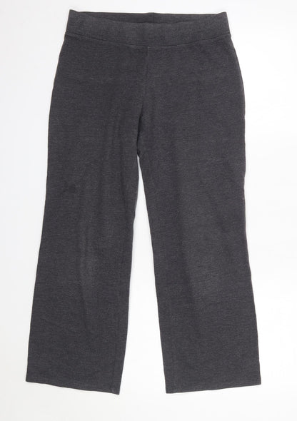 Womens UK Size 10 M&S Regular Fit Dress Pants Grey Trousers