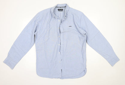 Mens UK Size L Jack Doyle Blue  Button-Up Long Sleeve Casual Shirt