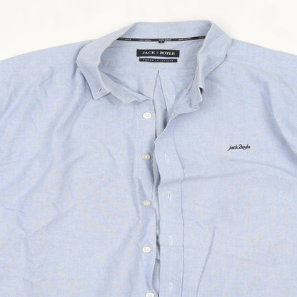 Mens UK Size L Jack Doyle Blue  Button-Up Long Sleeve Casual Shirt