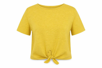 Womens UK Size 12 F&F Yellow Basic Blouse