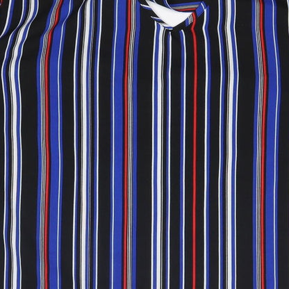 Matalan Womens Multicoloured Striped Polyester Basic Blouse Size 16 Round Neck