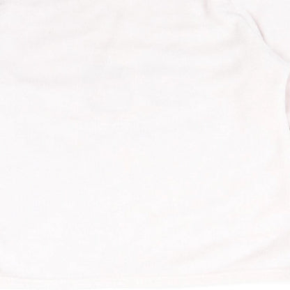Brand and care label for Matalan women’s pink solid polyester pyjama top, size S, - you & me penguins