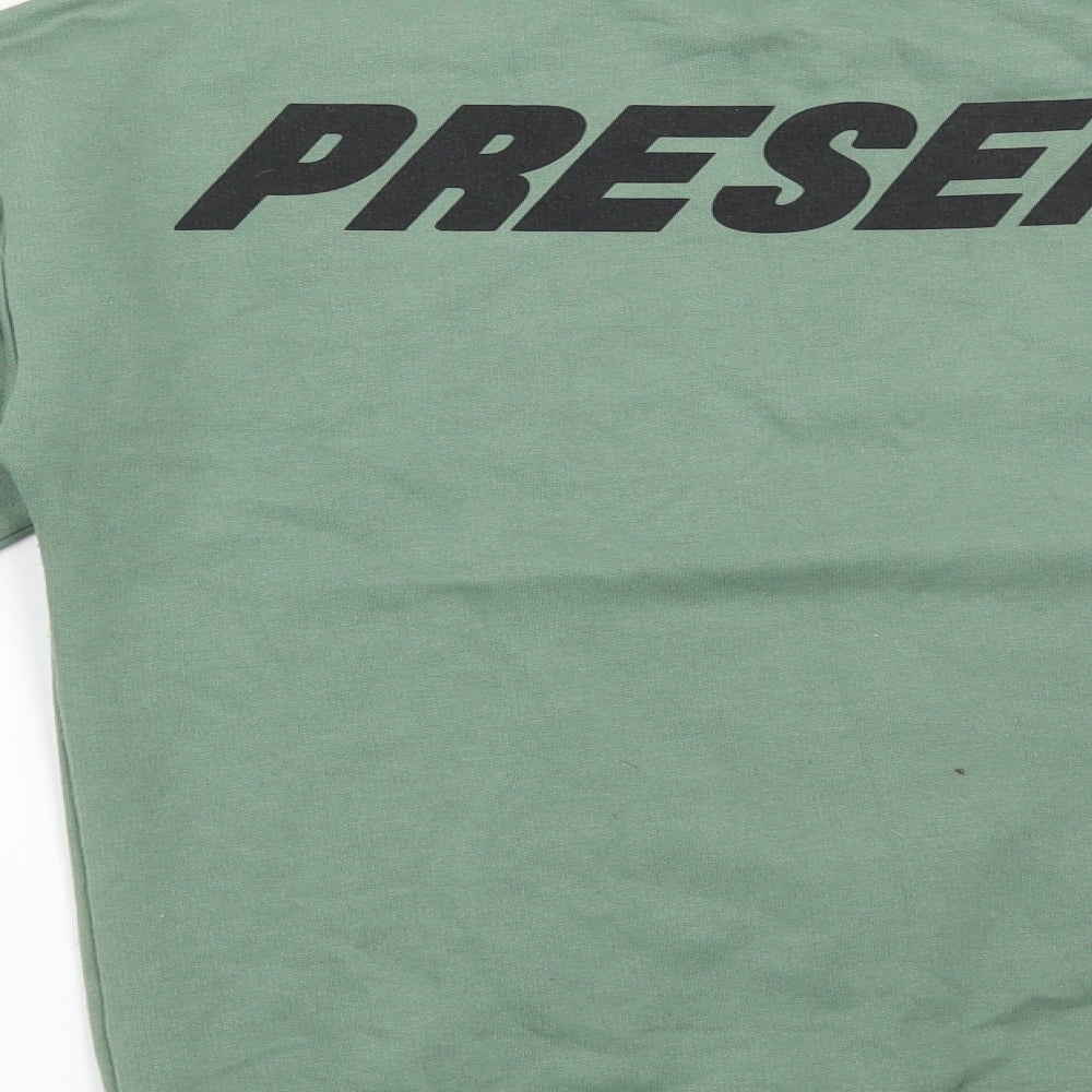 George Girls Green  Polyester Pullover Sweatshirt Size S   - CAUGHT IN THE MOMENT LIVING IN THE PRESENT