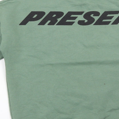 George Girls Green  Polyester Pullover Sweatshirt Size S   - CAUGHT IN THE MOMENT LIVING IN THE PRESENT