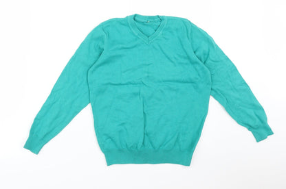 George Girls Green  Cotton Pullover Sweatshirt Size 8-9 Years