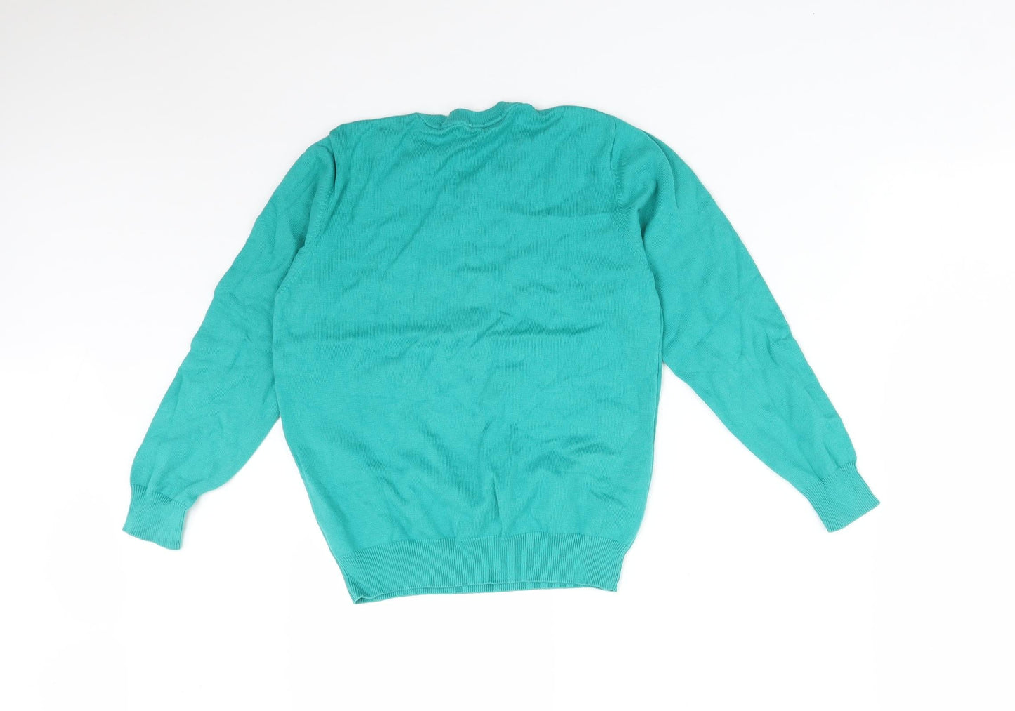 George Girls Green  Cotton Pullover Sweatshirt Size 8-9 Years