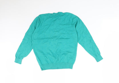 George Girls Green  Cotton Pullover Sweatshirt Size 8-9 Years